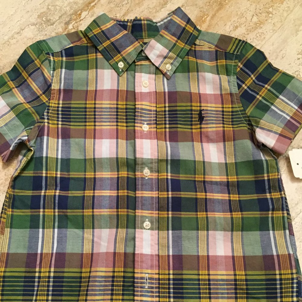 Ralph Lauren 4T button-down shirt, short sleeves